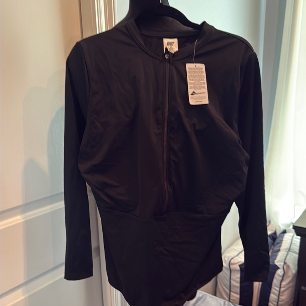 Black Long Sleeve Landsend Swimsuit